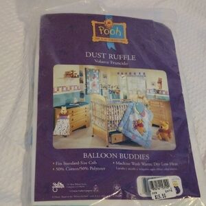 Winnie The Pooh Dust Ruffle For Crib